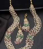 Antique 8 layered multicolored pearl mala set