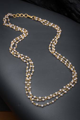 Antique 3 layered pearl mala