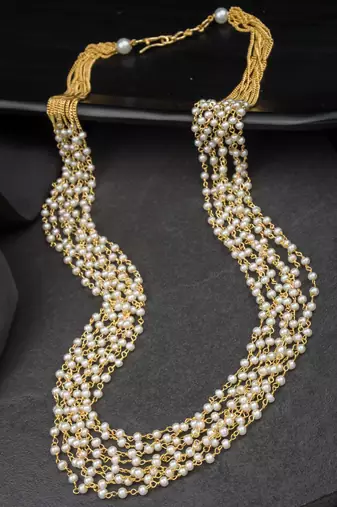 Antique 8 layered pearl mala