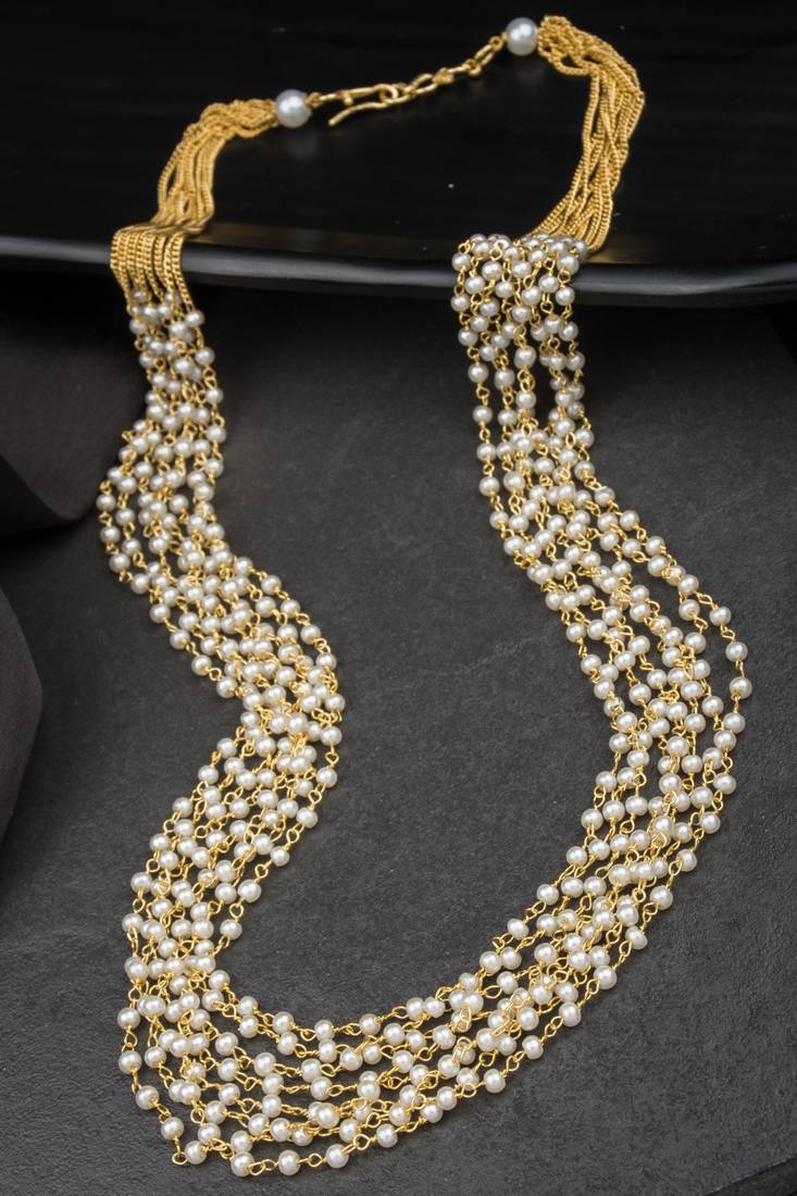 Antique 8 layered pearl mala