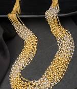 Antique 16 layered pearl & gold mala