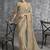 Beigesilk embroidered wedding wear saree