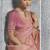 Peach silk embroidered wedding wear saree