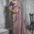 Lavender  silk embroidered wedding wear saree