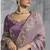 Lavender  silk embroidered wedding wear saree