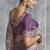Lavender  silk embroidered wedding wear saree