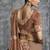 brown embroidered wedding wear saree