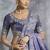 Lavender silk embroidered wedding wear saree