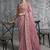 Peach embroidered wedding wear saree