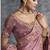 Peach embroidered wedding wear saree