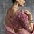 Peach embroidered wedding wear saree