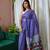 purple soft mulmul cotton printed fancy saree with blouse
