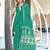 green soft cotton printed fancy saree with blouse