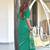 green soft cotton printed fancy saree with blouse