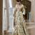 Ivory floral printed chiffon saree
