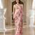 Pink embroidered georgette saree