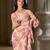 Pink embroidered georgette saree