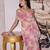 Pink embroidered georgette saree
