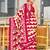 pink soft cotton printed fancy saree with blouse