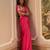 Pink embroidered chiffon saree