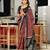 maroon mulmul cotton printed fancy saree with blouse