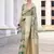 Pista & beige cotton linen silk golden weaving office wear saree