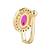 Gold plated clip on non piercing pressing type stone nose pin, nose ring stud for women 