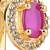 Gold plated clip on non piercing pressing type stone nose pin, nose ring stud for women 