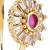 Gold plated clip on non piercing pressing type stone nose pin, stud for women 