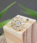 Gold plated clip on non piercing pressing type stone nose pin, stud for women 