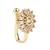 Gold plated clip on non piercing pressing type stone nose pin, stud for women 