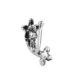 Navratri ethnic silver oxidized non piercing pressing type nosepins for women