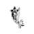 Navratri ethnic silver oxidized non piercing pressing type nosepins for women 