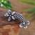 Navratri ethnic silver oxidized non piercing pressing type nosepins for women 