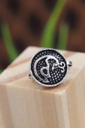 Navratri ethnic silver plated clip on non piercing pressing type nose pin, nose ring stud for women 
