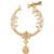 Gold plated drop cz american diamond non-piercing screw press nose ring for women 