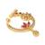 Gold plated drop cz american diamond non-piercing screw press nose ring for women 