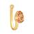 Clip on golden nose pin without hole non piercing pressing type nose ring stud for women 