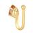 Clip on golden nose pin without hole non piercing pressing type nose ring stud for women 