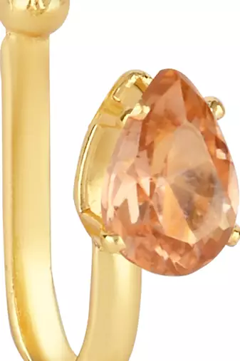 Clip on golden nose pin without hole non piercing pressing type nose ring stud for women 