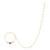 Gold plated ethnic bridal nose ring/nath without piercing with single pearl chain for woman 
