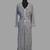 Grey color luxurious Handmade Moroccan Kaftan with hijjab