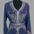 Navy blue color luxurious Handmade Moroccan Kaftan with hijjab