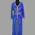 Royal-Blue color Handmade Moroccan Kaftan with hijjab