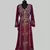 Maroon color Handmade Moroccan Kaftan with hijjab