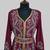 Maroon color luxurious Handmade Moroccan Kaftan with hijjab