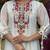 white embroidered viscose Kurta Pant with dupatta