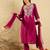 Cherry embroidered viscose Kurta Pant with dupatta