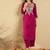 Cherry embroidered viscose Kurta Pant with dupatta