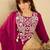 Cherry embroidered viscose Kurta Pant with dupatta